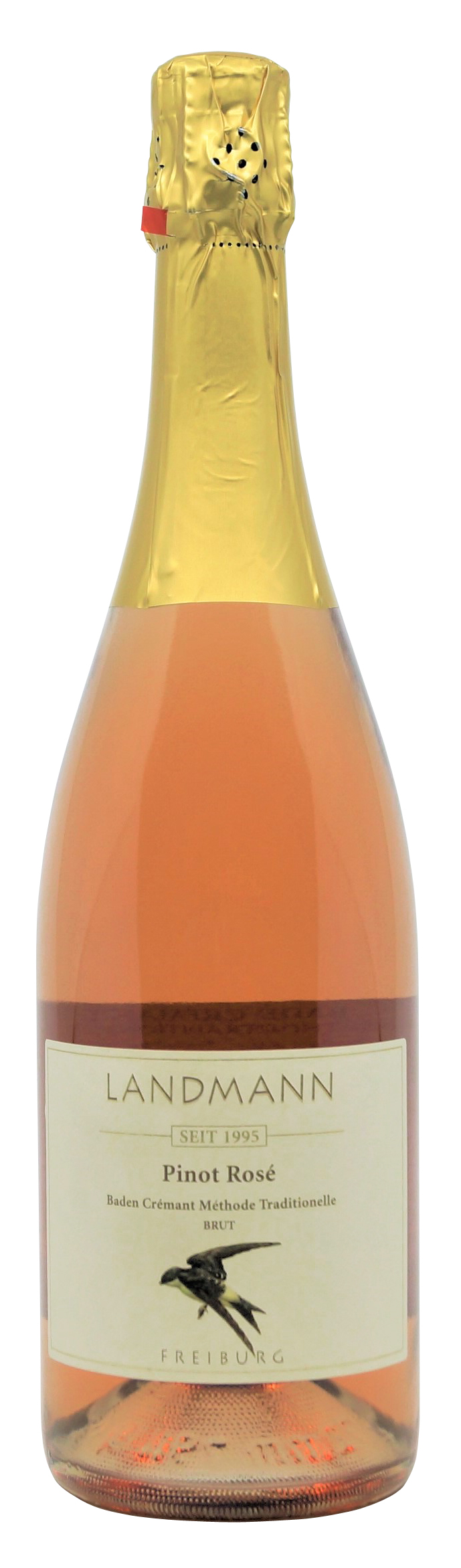 Pinot Rosé Brut Baden vom Weingut Landmann aus Waltershofen, 0,75 l Flasche (18,53 €/Liter)